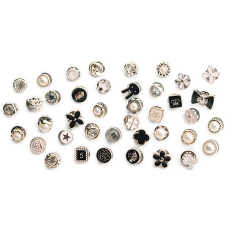 40 stk knappenål brosje, skjortepin knapper, sikkerhetsnål, forhindre utilsiktet eksponering knapper brosje nåler, for klær, jeans, skjerf dekorasjon