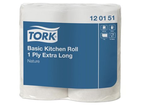 Tork Hushållspapper Universell köksrulle, rulle, 1-lagers, 20 cm x 97 m, vit 2/fp - Lyreco - Städ och hygien - Toalettpapper och torkpapper - 