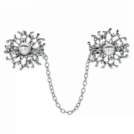 Kofta Clip Glittrande Säkert Grepp Elegant Design Funktionell Accessoar Retro Mode Kofta Clip Med Strass Vintage