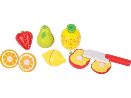 Lekmat delbar frukt i trä 7 delar - Lyreco - Skola och förskola - Lekmaterial - Kök och matlek