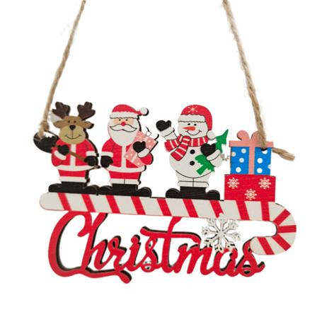 Woodland Christmas Door Hängande Decxmas Hängsmycken Merry Decor Fo