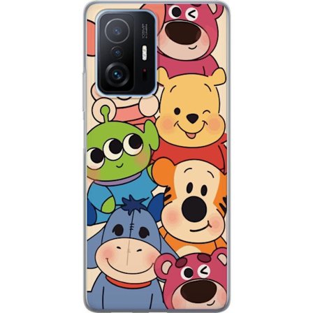 Xiaomi 11T Pro Gjennomsiktig deksel Søte Disney-figurer som Nalle Puh, Tiger, Nasse, Lotso og Alien poserer sammen i fargerik og leken stil som sprer