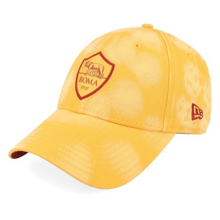 New Era - Football Gelb Adjustable Cap - AS Roma Tie Dye 9FORTY Yellow Adjustable @ Hatstore