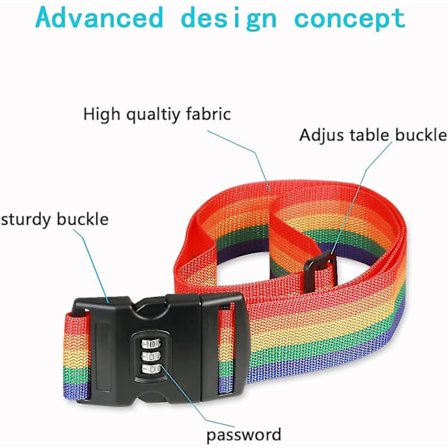 2 stk Bagasjeremmer Koffert Justerbar Reisepakningsbelte