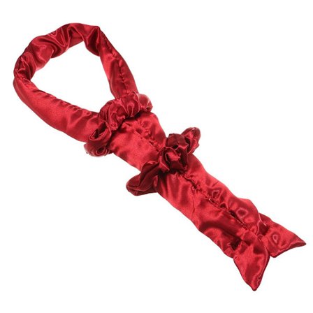 Heatless Curl Ribbon Pannband Lazy Curler WINE RED Wine Red