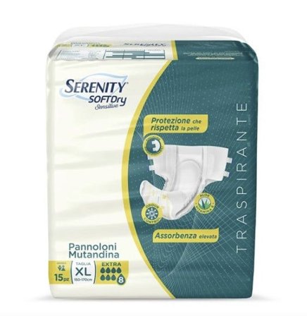 Serenity Pannolone Mutandina sd Sensitive Super Taglia xl 15