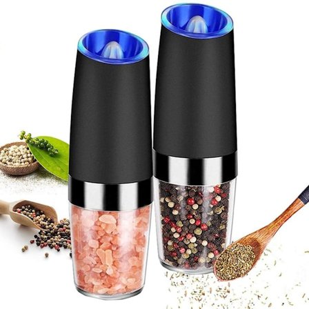 2 elektriska pepparmalningsmaskiner, salt- och pepparmalningsmaskiner för kryddkvarn