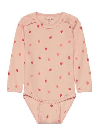 Body Ls Aop Rib Minymo Pink