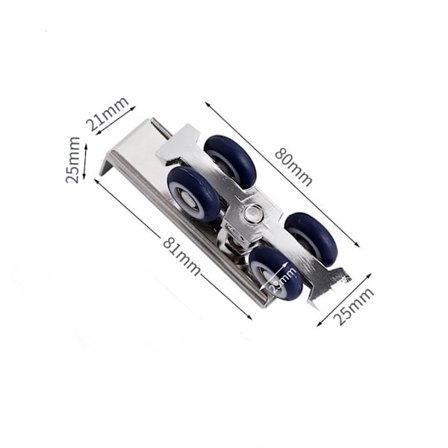 Skydedør Hjul skinneskinne komplet sæt 1 1