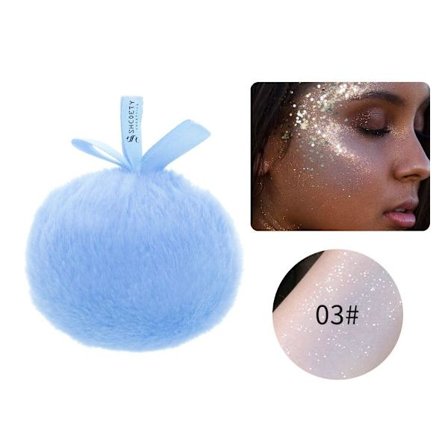 Plysch Makeup Ball Makeup Powder Puff BLÅ