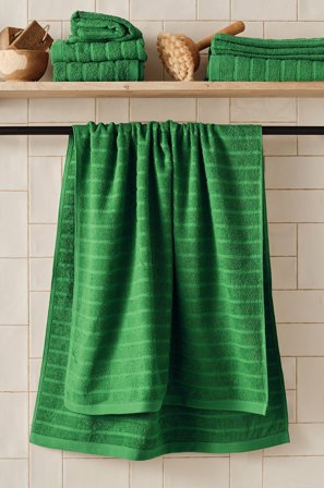 &Home - Badhandduk Day 70x140 cm - Grön - Badlakan - 70X140 - Från Homeroom