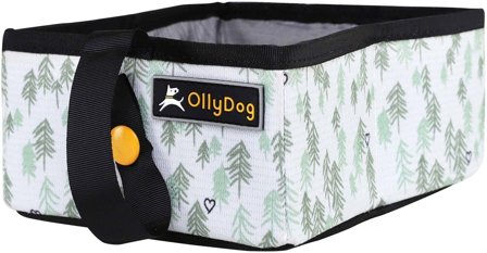 OllyDog Crumple Travel Bowl Print Tree Hugger