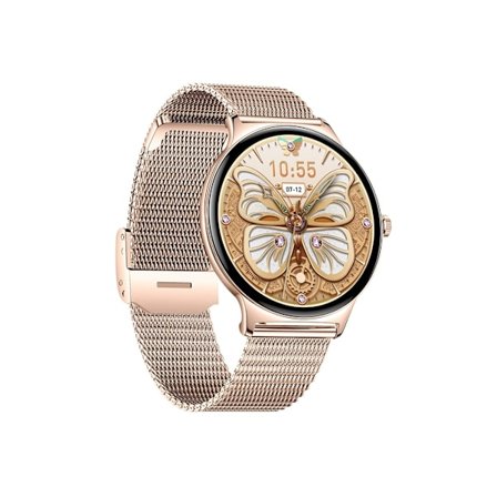 Ultratundt Smartwatch til Kvinder Udendørs Sportsmode Design Smarte Notifikationer og Sundhedsovervågning Pink