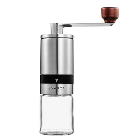 Manuell kaffekvarn med keramisk konisk kvarn och rostfritt stålhandtag Espresso dropp kaffekvarn Espresso (frankrike) Färsk |