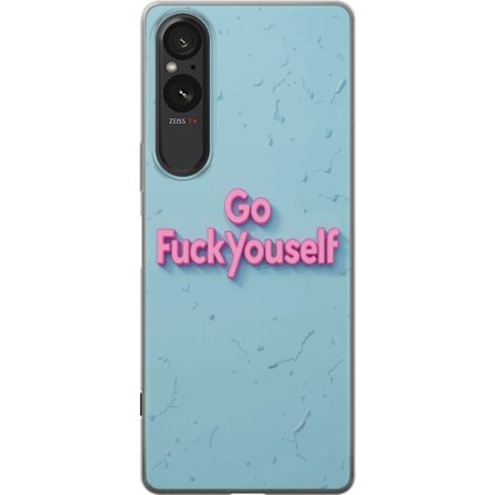 Kompatibelt Mobilskal till Sony Xperia 5 V Provokativ rosa text