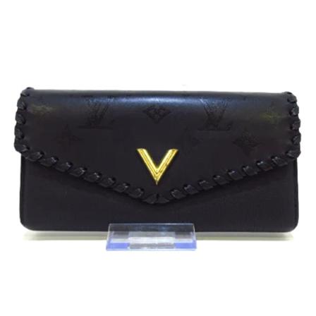 Louis Vuitton Vintage, Pre-owned Leather wallets Zwart, Dames, Maat:ONE Size