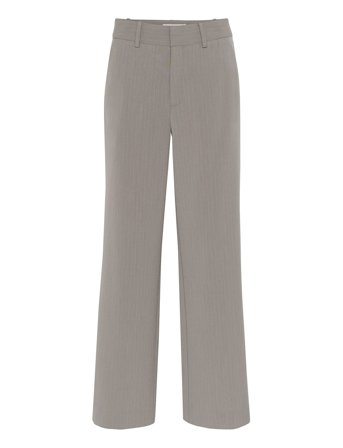 Joellegz Mel. Pinstripe Mw Pants Beige Gestuz