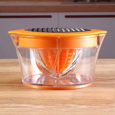 Manuell citruspress citron apelsinpress manuell manuell juicepress med inbyggd mätkopp och halkfri rivjärn ägguttagare apelsin äggseparator