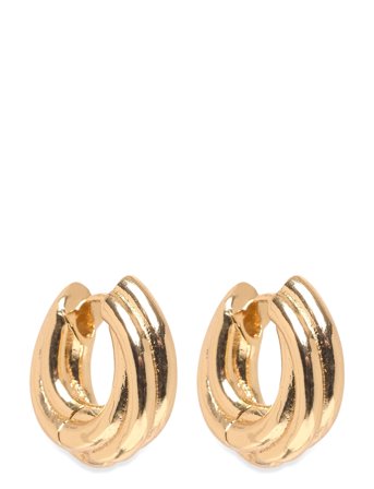 Edea Chunky Huggie Hoops Gold-Plated Gold Pilgrim