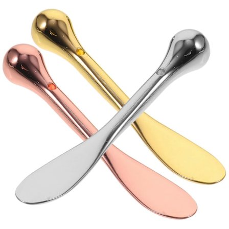 3 stk. Blandeskjeer Kosmetisk Spatel Smaksskjeer Bordsskjeer Massasjepinne Ansikt Suppeskjeer BL