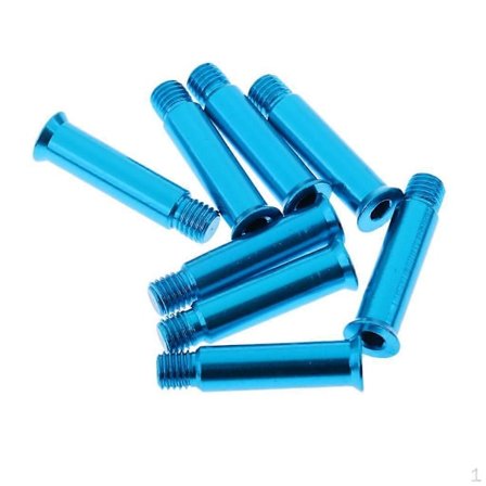 8-delt sæt med inline skatehjul, skateaksel skruer, bolte og lejenåle