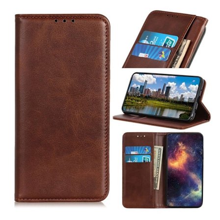 Samsung Galaxy A40 split lædercover - kaffe