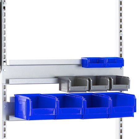 Small parts bin hanging rail for workbench MOTION, L 900 mm