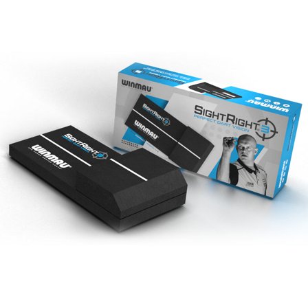Winmau SightRight 3 Dart Alignment Aid - Black Foam - Improves Accuracy & Consistency - Compact Design - Perfect Dart Vision