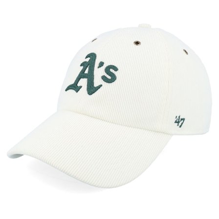 47 Brand - MLB Beige Unconstructed Cap - Oakland Athletics MLB Corduroy 47 Cleanup Stone Dad Cap @ Hatstore