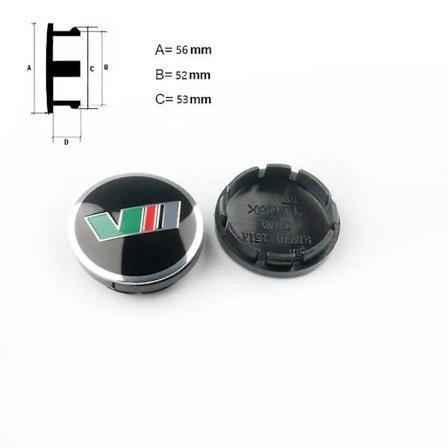 4 stk. 56mm 60mm Bilhjul Center Caps Fælge Dæksel Klistermærke Navkapsler Til Skoda Octavia 1 2 3 A5 A7 Fabia Vrs Mk1 Mk2 Mk3 Tilbehør