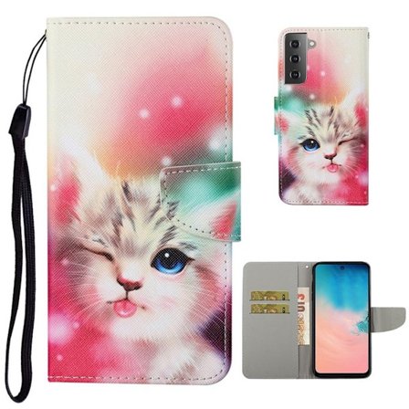 Wonderland Samsung Galaxy S21 Flip Case - söpö kissa