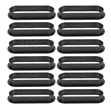 12 stk. ovale tærteringe, varmebestandige, non-stick minikage