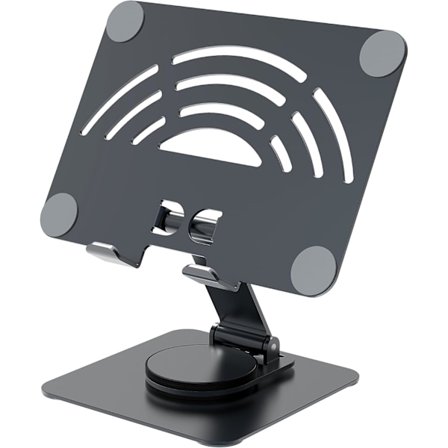 Tablettstativ. 360° Rotasjon Justerbar Tablett Holder, Foldbar Aluminium Skrivebord iPad Stativ Dokk for iPad Pro/Mini/Air, iPhone