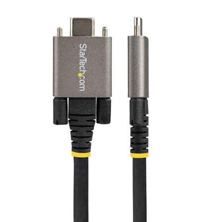 StarTech 3ft 1m Side Screw Locking USB C Cable 10Gbps, USB 3.1/3.2 Gen 2 Type-C Cable, 100W (5A) Power Delivery Charging, DP Alt Mode, Dual Screw