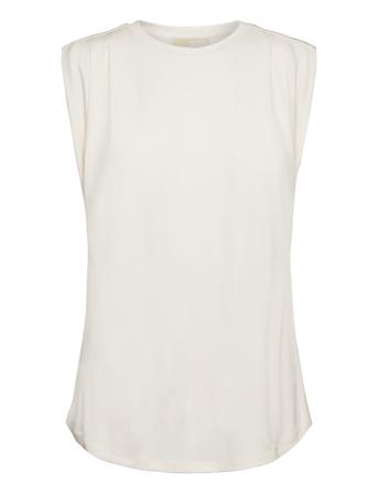 Sleeveless Crewneck Tee T-shirts & Tops Short-sleeved Beige Michael Kors*Betinget Tilbud