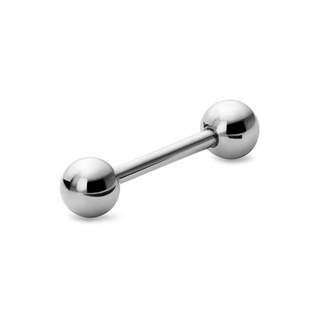 Piercing barbell droit en acier chirurgical argenté 8 mm pour hommes - Bijoux pour piercing à l'oreille - Bijoux de piercing
