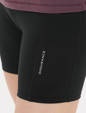 Endurance Strong W Short Run Tights - Black - 44