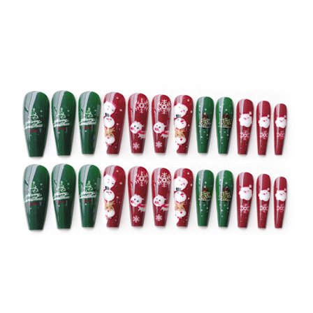 Jule-negledekaler - Bærbar neglekunst, negledekaler, negletips