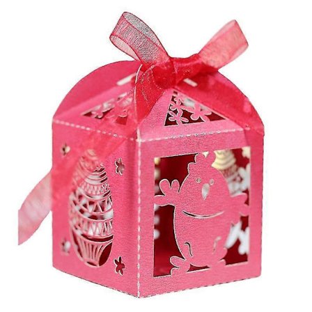 50 stk. Påskehare Slikæsker Bryllupsfest Gaveæske Med Bånd Chokolade Gaveæske Til Baby Brude Brusebad Fødselsdag