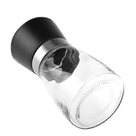 1 stk Påfyllbar Saltkvern/Pepperkvern/Rister/Dispenser, Svart