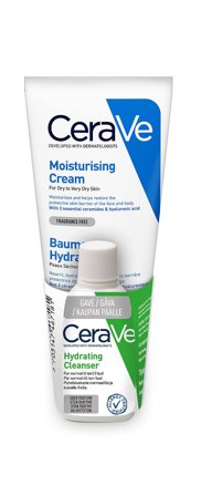 CeraVe Moisturising Cream + Hydrating Cleanser 177 ml + 20 ml, Skincare, Skincare, Dermatologisk Skincare Til Mænd