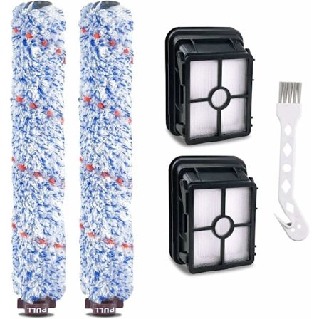Tilbehør Reservedeler 2 Filter med 2 Børster for BISSELL 17132 3-i-1 Crosswave Våt & Tørr Støvsuger, Utbyttbar Børst Utbyttbart Filter f