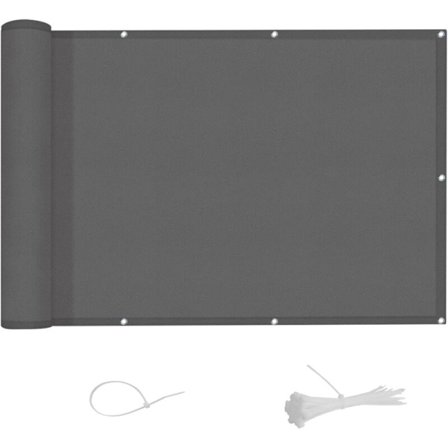Balkongbeskyttelse 90x500cm i 170g/m2, UV-blokkerende, personvern og sikkerhet for balkongrekkverk, Antrasitt