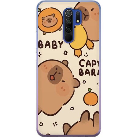 Yhteensopiva Puhelinkuori Xiaomi Redmi 9 Kawaii Vauva Kapibaari