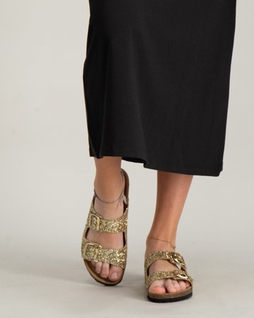 Sofie Schnoor Sandal glitter Beige Sandaler Tjej - Kids Brand Store