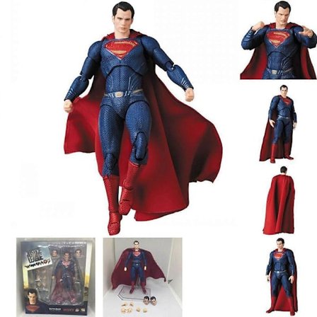 Mafex NO 057 Superman Justice League DC Comics Actionfigur Medicom Legetøjsgave, 100% Ny (FMY)