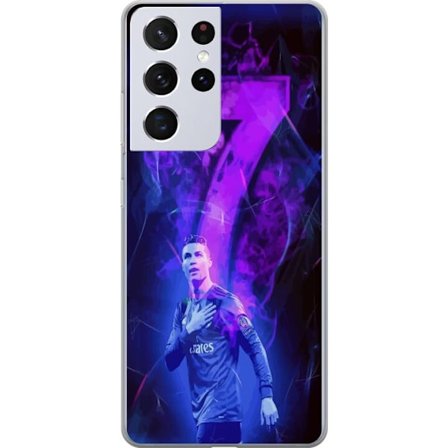 Kompatibelt Mobildeksel til Samsung Samsung Galaxy S21 Ultra 5G Ronaldo 7 - Fotballlegenden i Aksjon for Fans