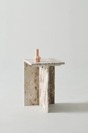 Jotex - Sidebord Marmor 35x35 Cm Beige Marmor - MELETO - Kjøp Sidebord & småbord hos Jotex