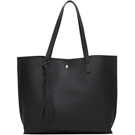 Håndvesker for kvinner, damehåndveske Tote Bag Mykt PU-lær Stor kapasitet Dame Topphåndtaks skulderveske For kvinner Svart Håndveske