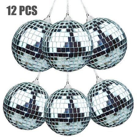 12 stk Disco Ball Dekorasjon Speil Ball Ornament Til Fest